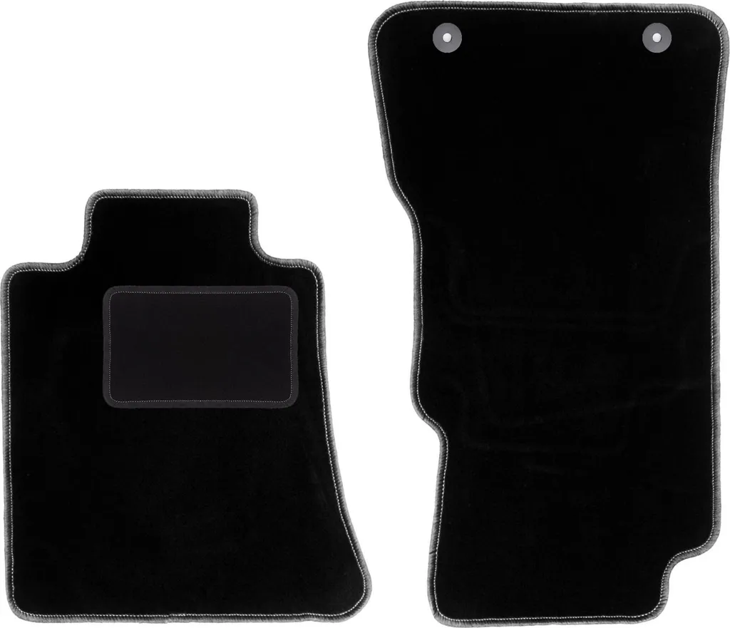 Wielganizator tappetini auto velours anteriori adatto per Alfa Romeo Giulia 4x4 (4WD) (2016-, berlina) neri, set 2 pz, con fissaggi