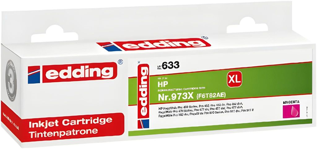 edding EDD-633 magenta Druckerpatrone kompatibel zu HP 973X (F6T82AE)