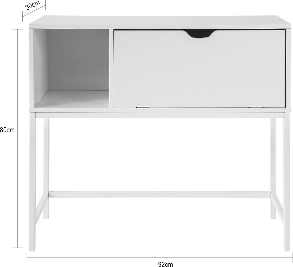 SoBuy Konsolentisch Beistelltisch Flurtisch mit 1 Klappe Produktbild 4