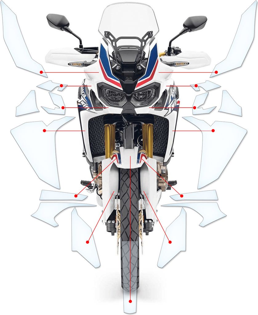 Lackschutzfolie Steinschlagschutz passend für Honda Africa Twin CRF1000L SD06 2015-2019