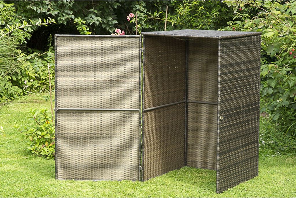 Merxx Kryt na odpadkový koš, 64 x 64 x 109 cm, hnědý Obrázek produktu 6
