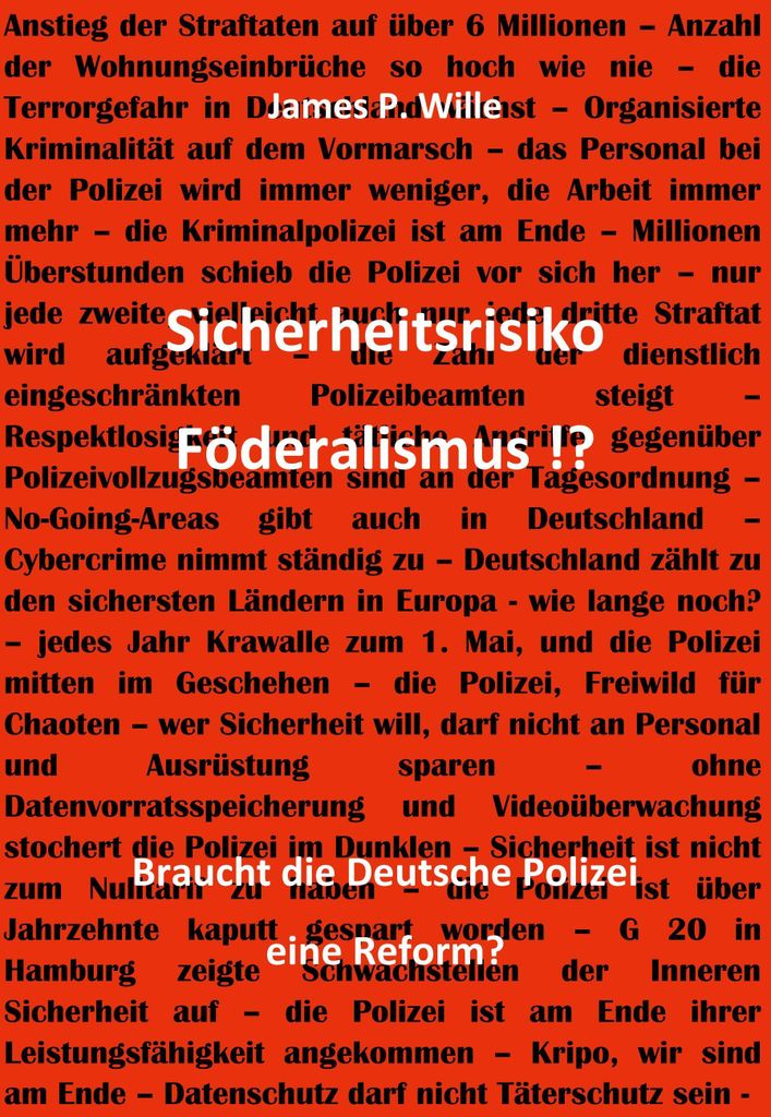 Sicherheitsrisiko Föderalismus!?