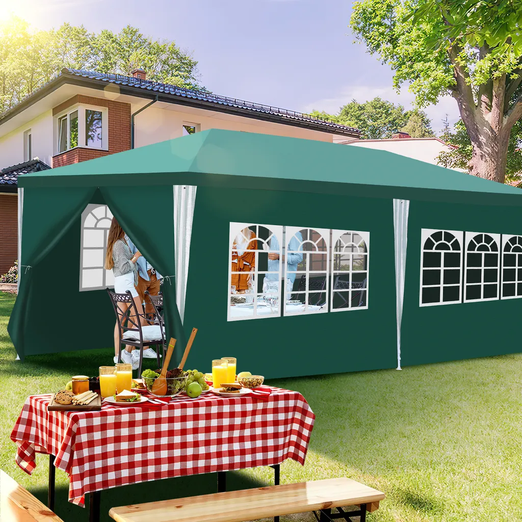 Gazebo Hebitod 3x6 Verde Professionale | Tenda Mercato Impermeabile