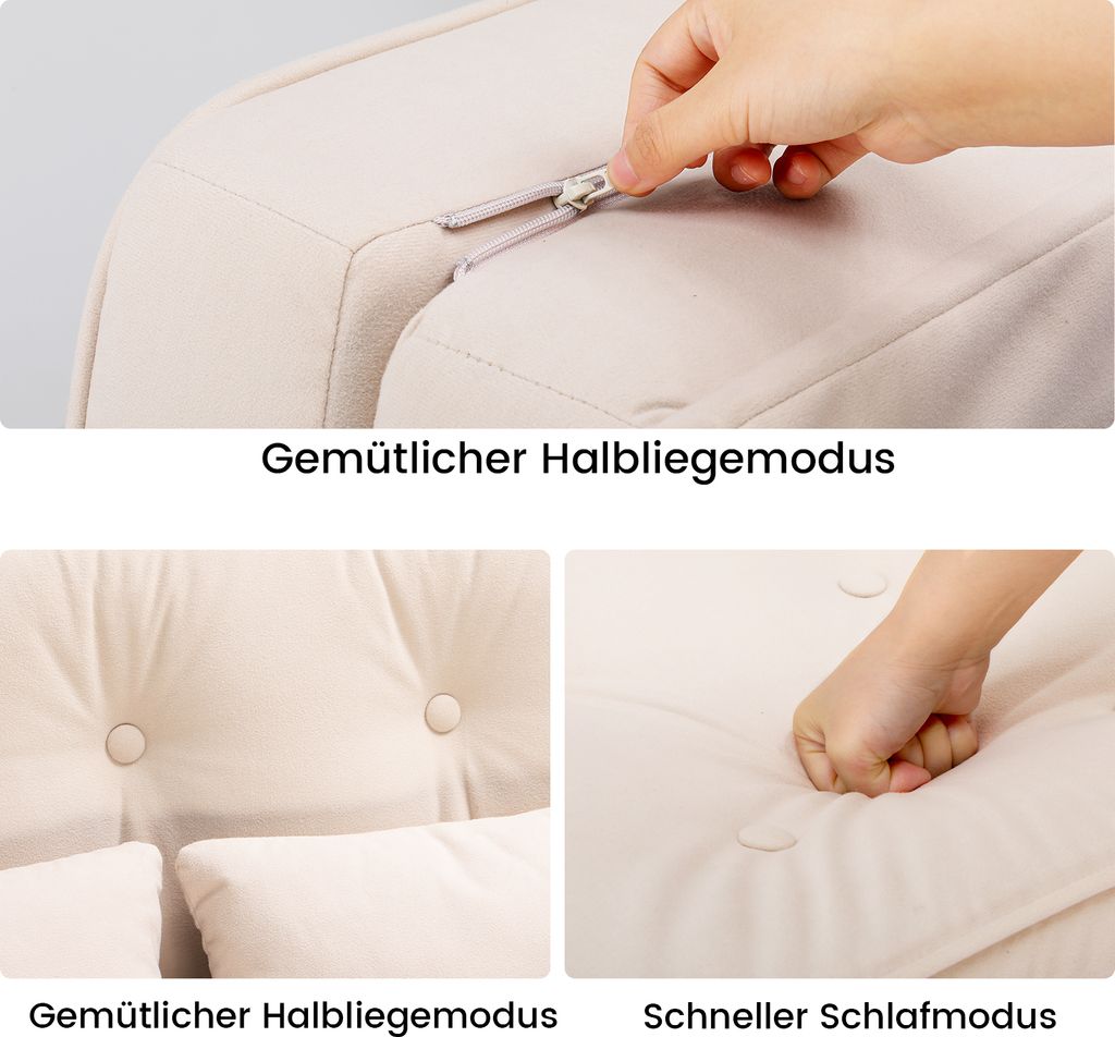 COMHOMA Relax fotel sofa podłogowa Rozkładany fotel Zdjęcie produktu 4