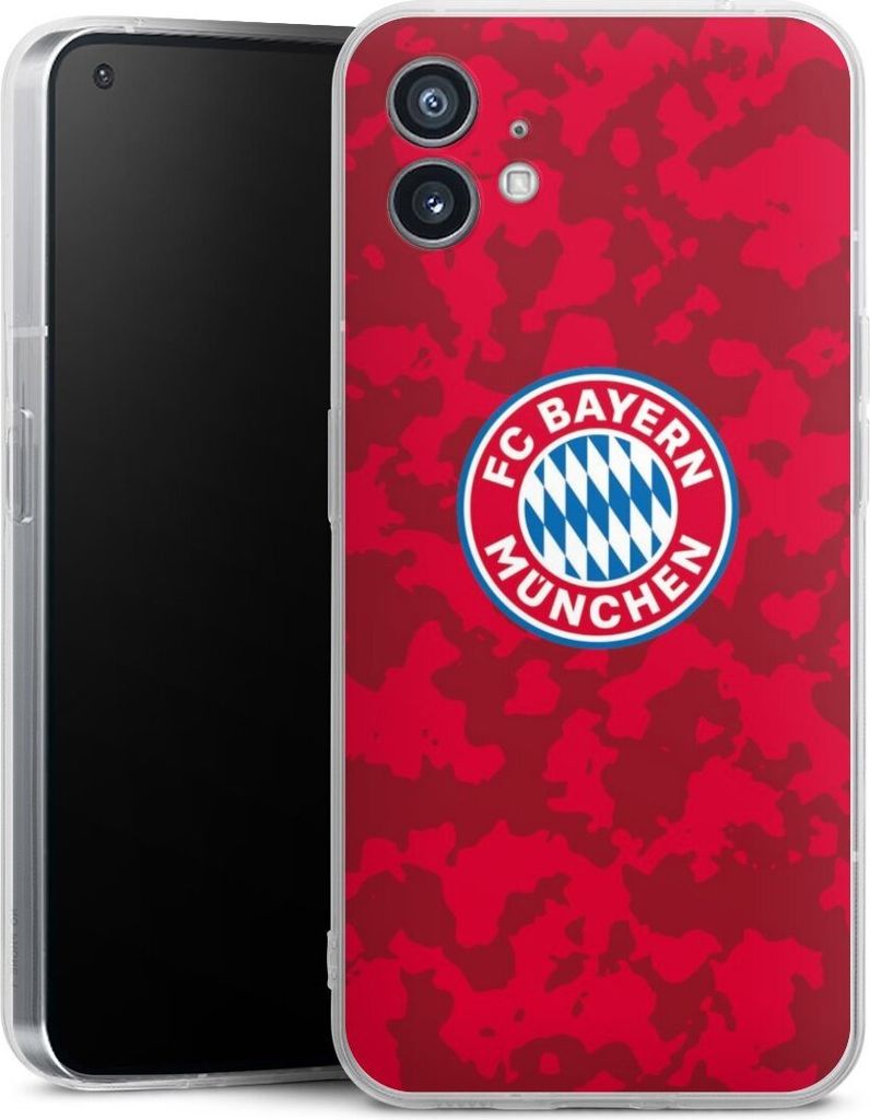 DeinDesign Handyhülle für Nothing Phone 1 Silikon Hülle Case Smartphone Schutzhülle FC Bayern München Camouflage FCB