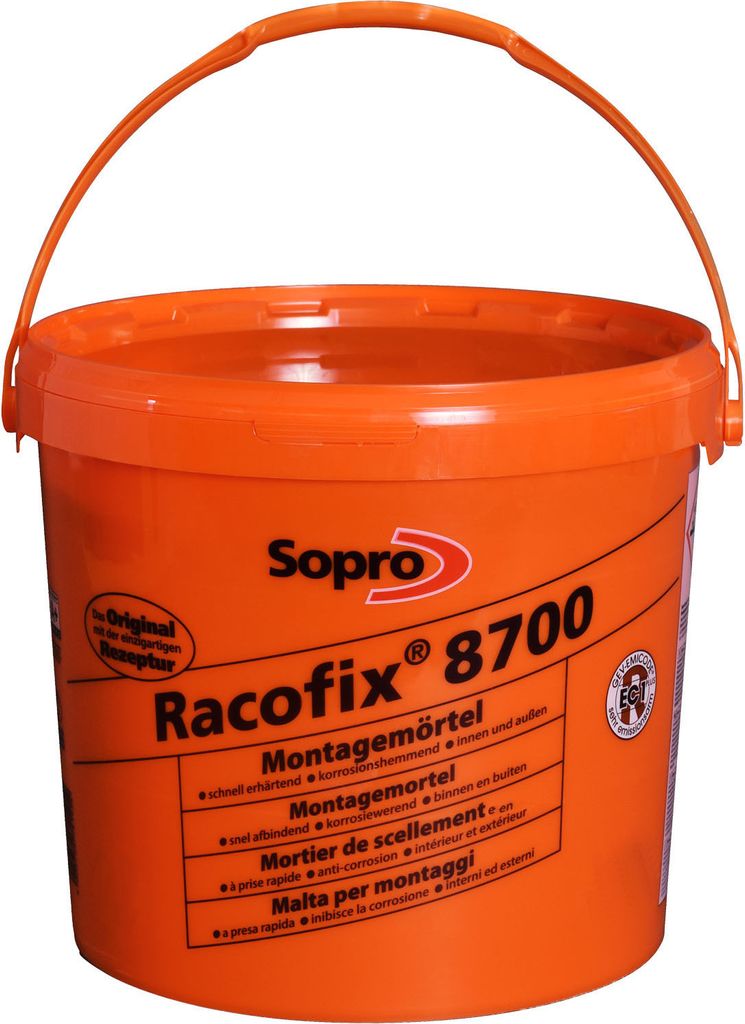 Montagemörtel Racofix 8700 1:3 Raumteile (Wasser/Mörtel) 15kg Eimer