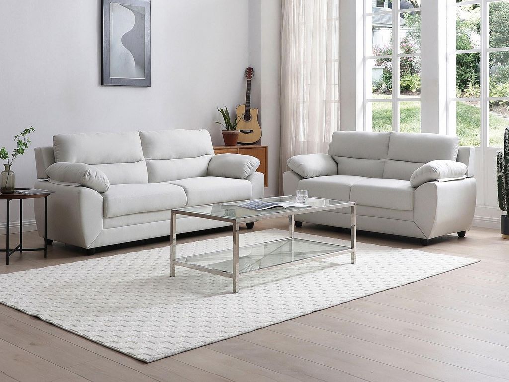 3-Sitzer und 2-Sitzer Sofa mit beigem Bezug - MANOA