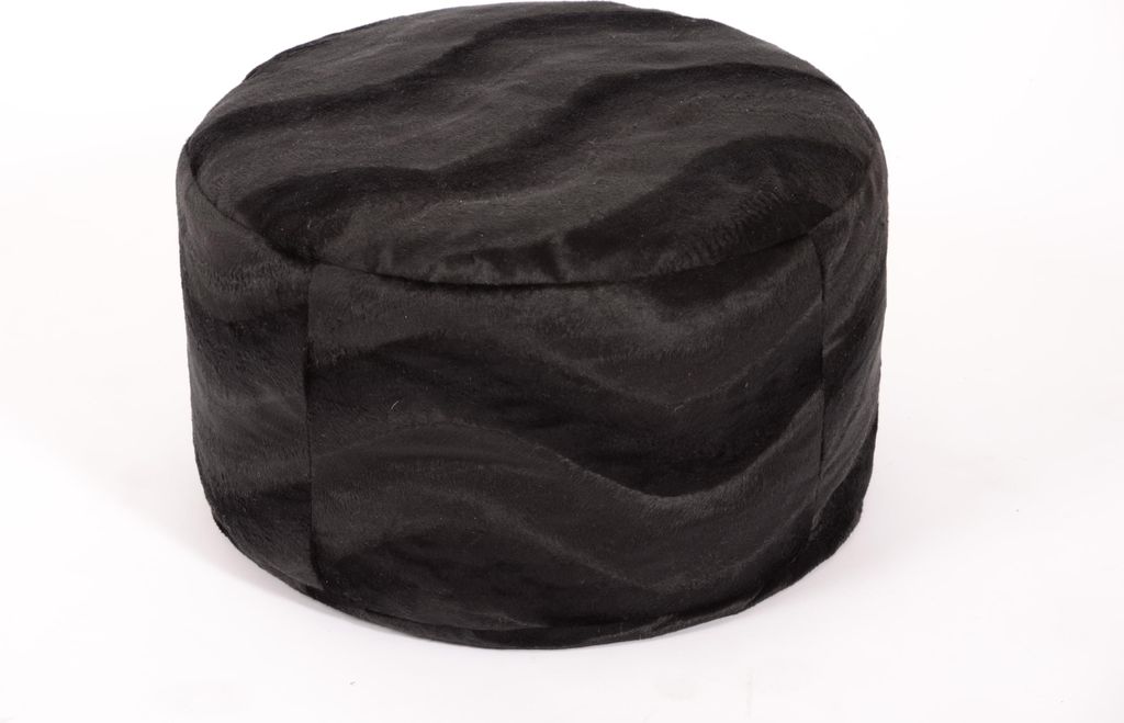Hocker Pouf Tieroptik Pantherfell Ø47/34 cm Linke
