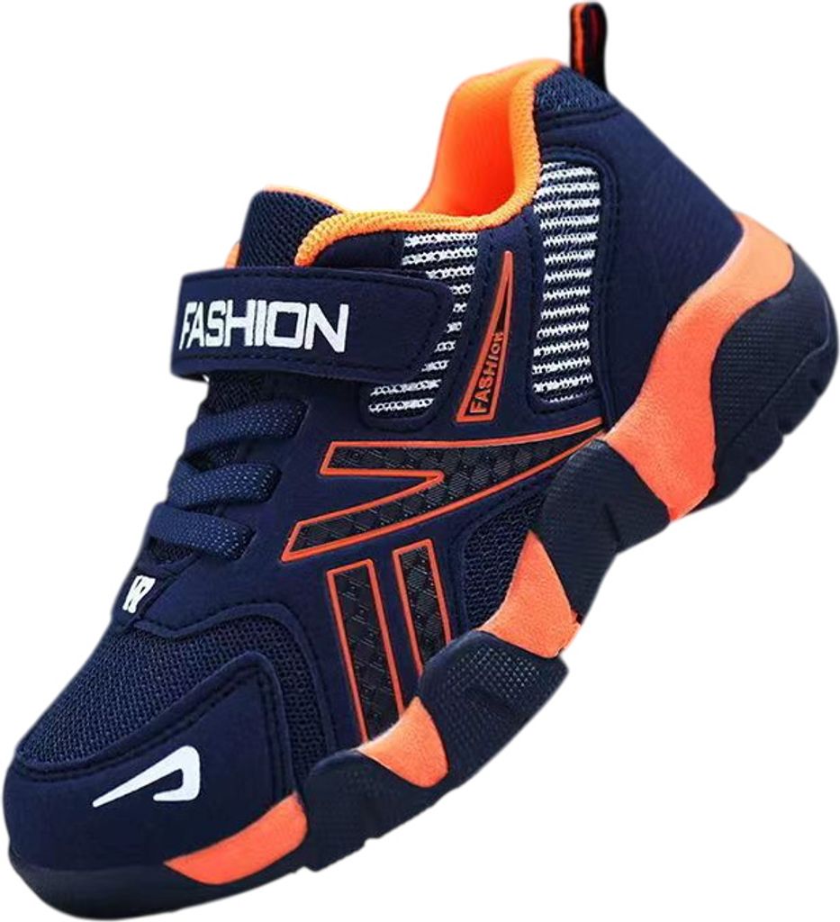 ASKSA Kinder Turnschuhe Jungen Maedchen Sportschuhe Leicht Laufschuhe Outdoor Sportschuhe Sneaker Atmungsaktiv Kinderschuhe,Orange,34