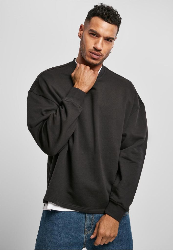 Urban Classics TB4408 | Organic Oversized Boxy Crew Herrenpulli - Farbe: Black - Größe: L