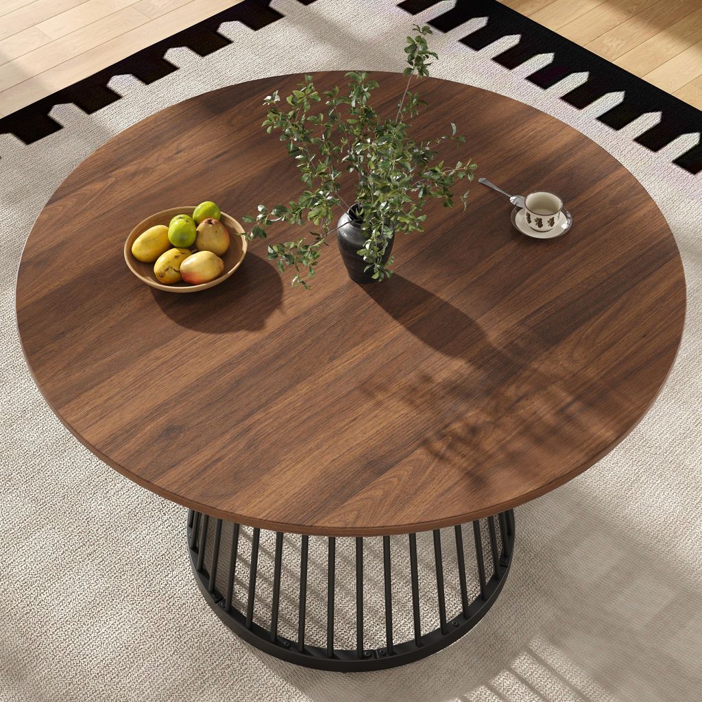 MODFU Table à manger ronde 80cm, table de cuisine avec Image du produit 