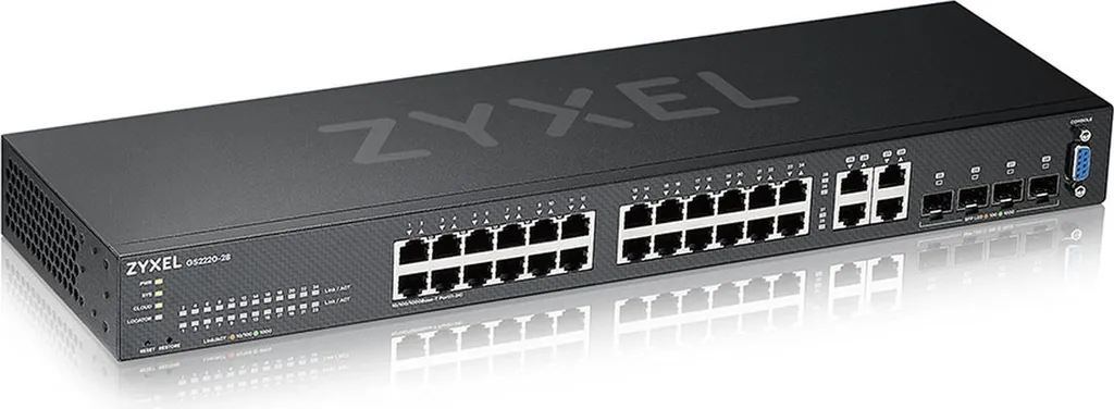 Zyxel GS2220-28 Commutateur L2 GbE 24 ports avec 4 Uplinks SFP Gigabit