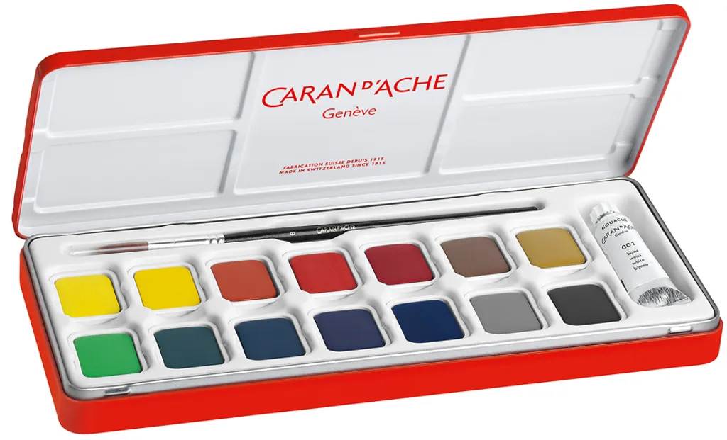 Caran d'Ache Gouache Studio 15er Etui - Pittura Guazzo per Sketchbook