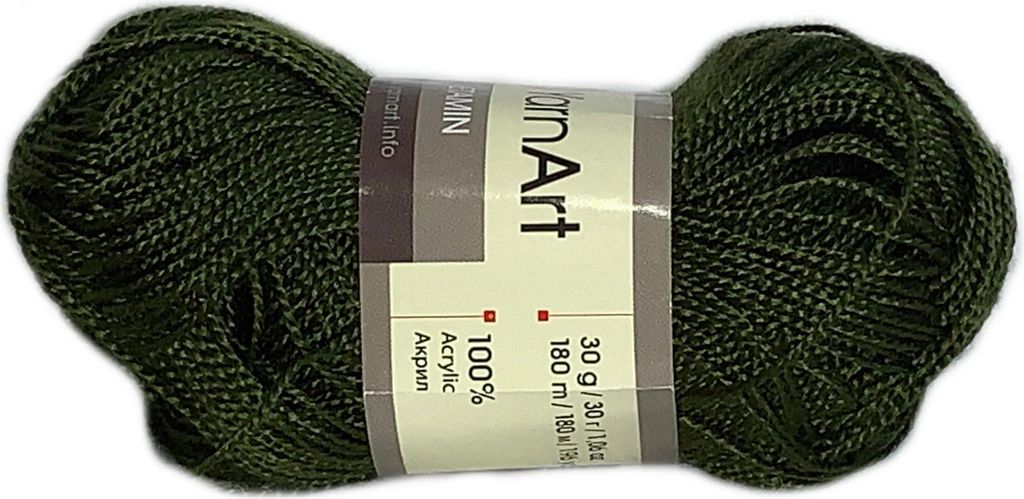 YarnArt Etamin 444 – Feines Häkelgarn in Armeegrün, Produktbild 