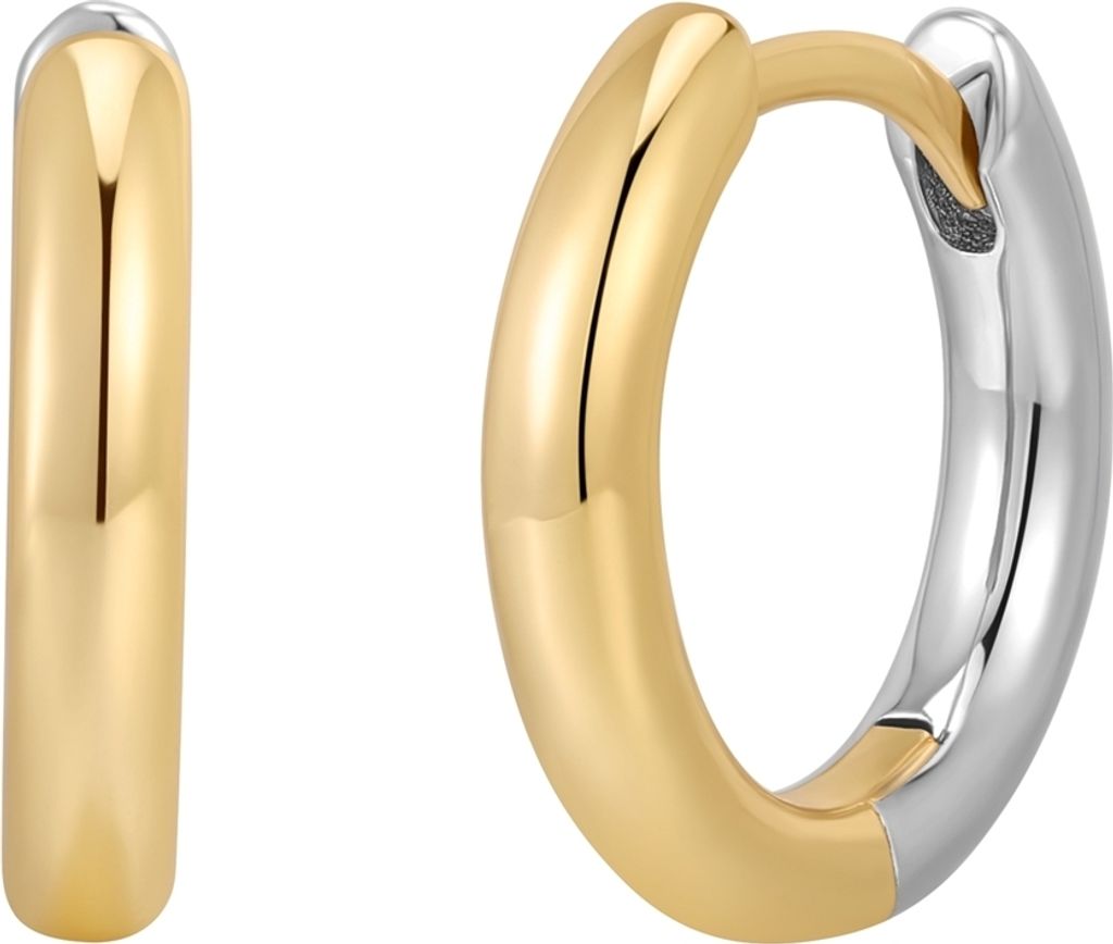 Creolen Sterling Silber bicolor