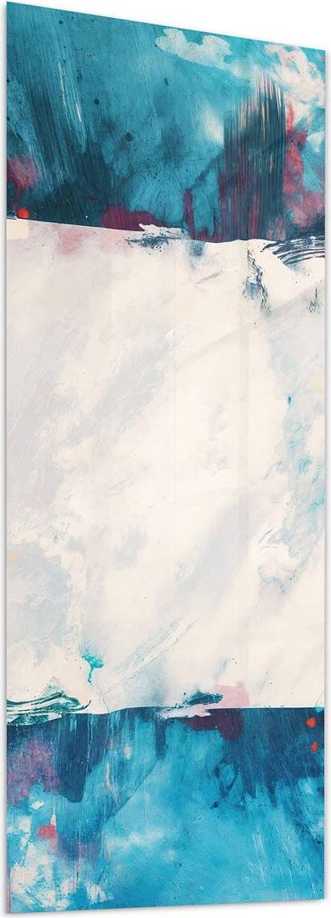 Glasbild 40x100cm in XXL für Wohnzimmer, Schlafzimmer Motiv Abstrakte Kunst Form