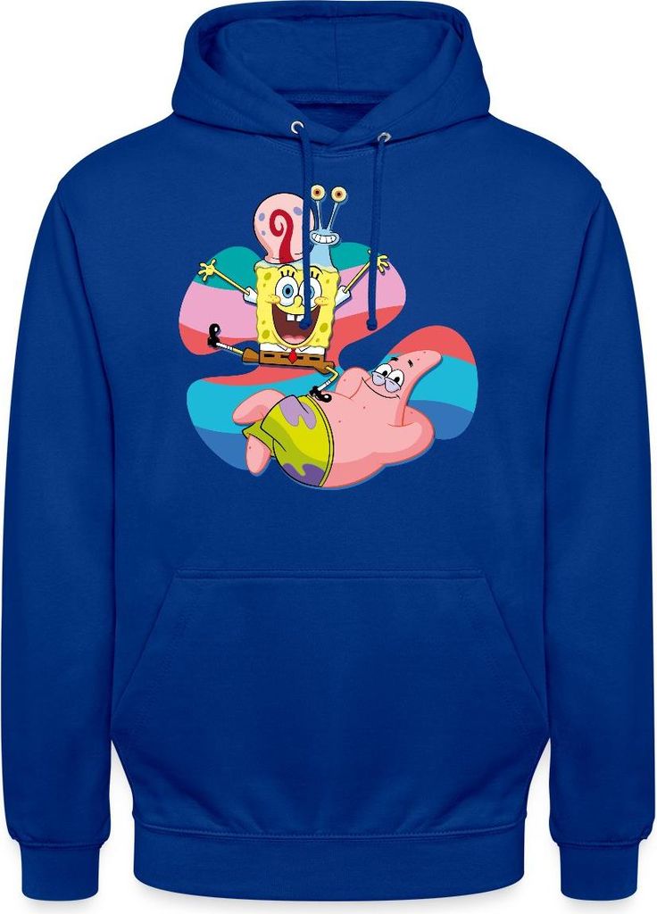 Spreadshirt SpongeBob Schwammkopf Patrick Gary Die Schnecke Uni Hoodie, XXL, Royalblau