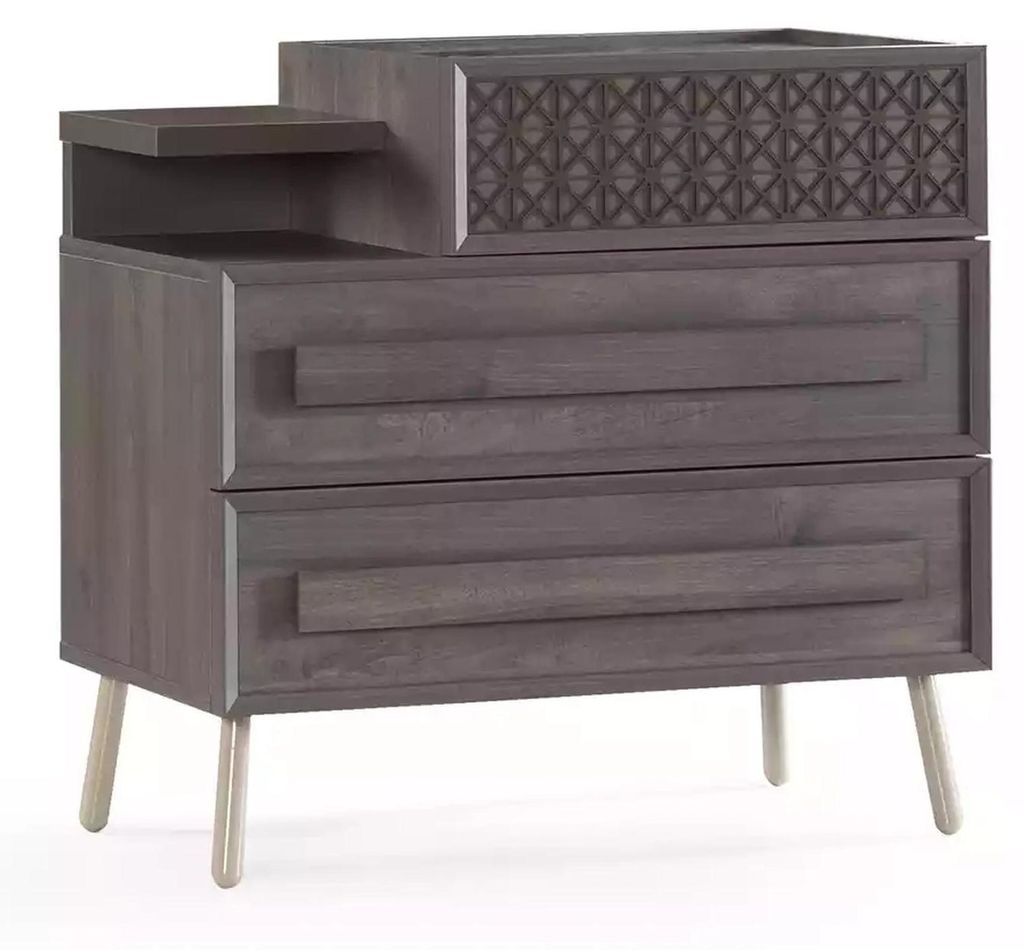 Kommode Schrank Holz Kommoden Schlafzimmer Sideboard Design Grau Luxus