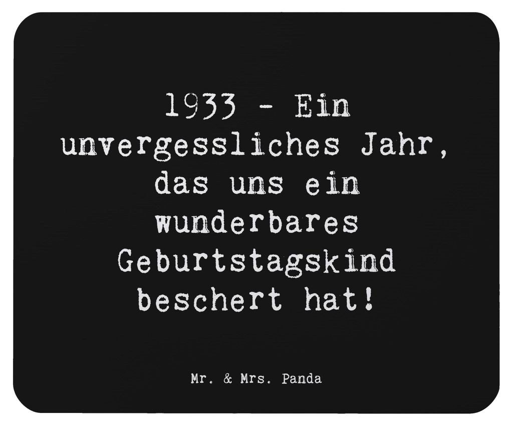 Mr. & Mrs. Panda Mouse Pad Spruch 1933 Geburtstag - Schwarz - Geschenk, Weisheiten, Glückwunsch, Mousepad, Geburtstagsgeschenk, mousematte, Erinne...