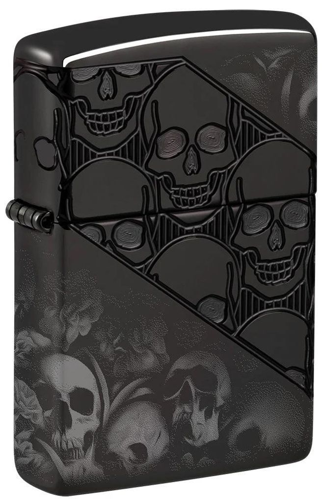 Zippo Feuerzeug Tötenköpfe schwarzArmor® High Polish Produktbild 