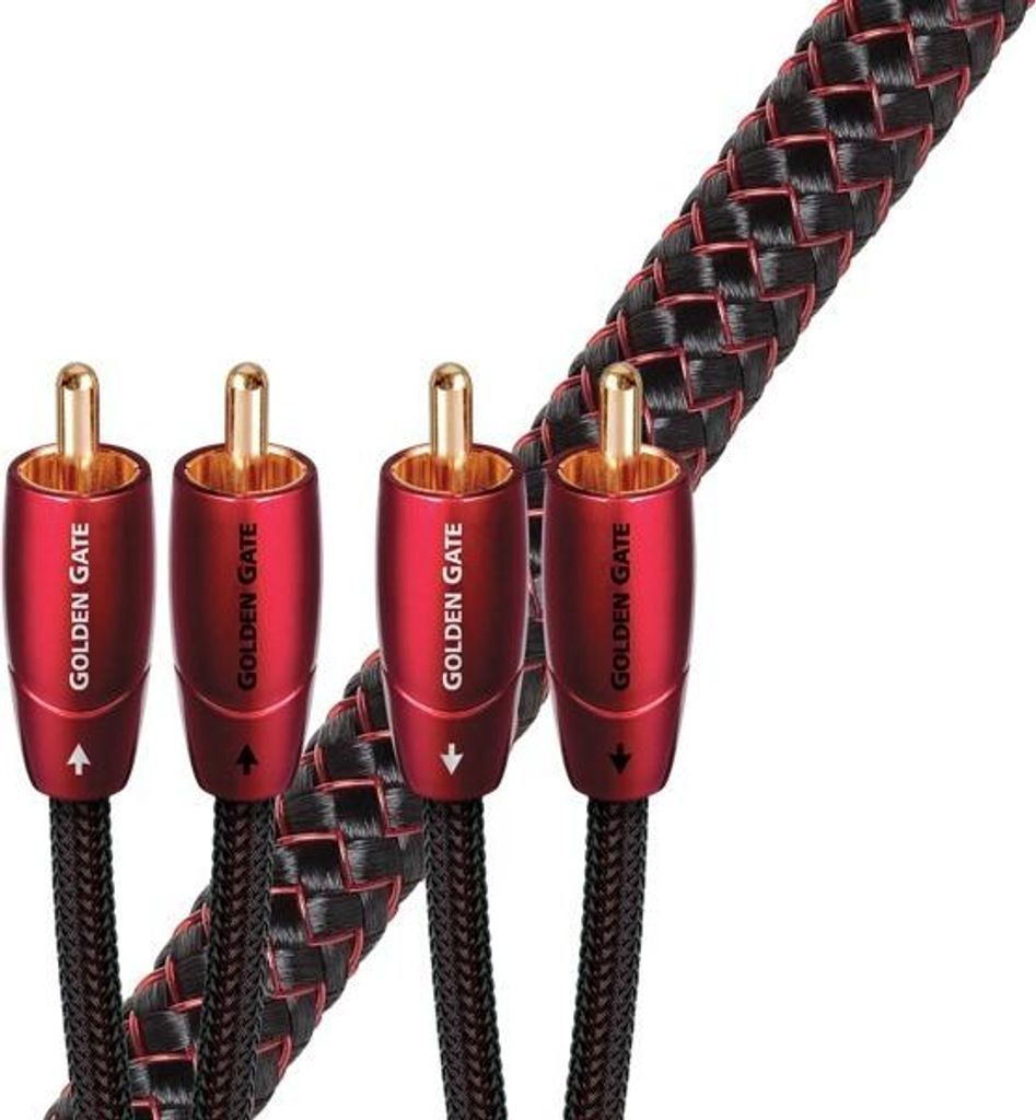 AudioQuest 2m Golden Gate RCA, 2 x RCA, Männlich, 2 x RCA, Männlich, 2 m, Schwarz
