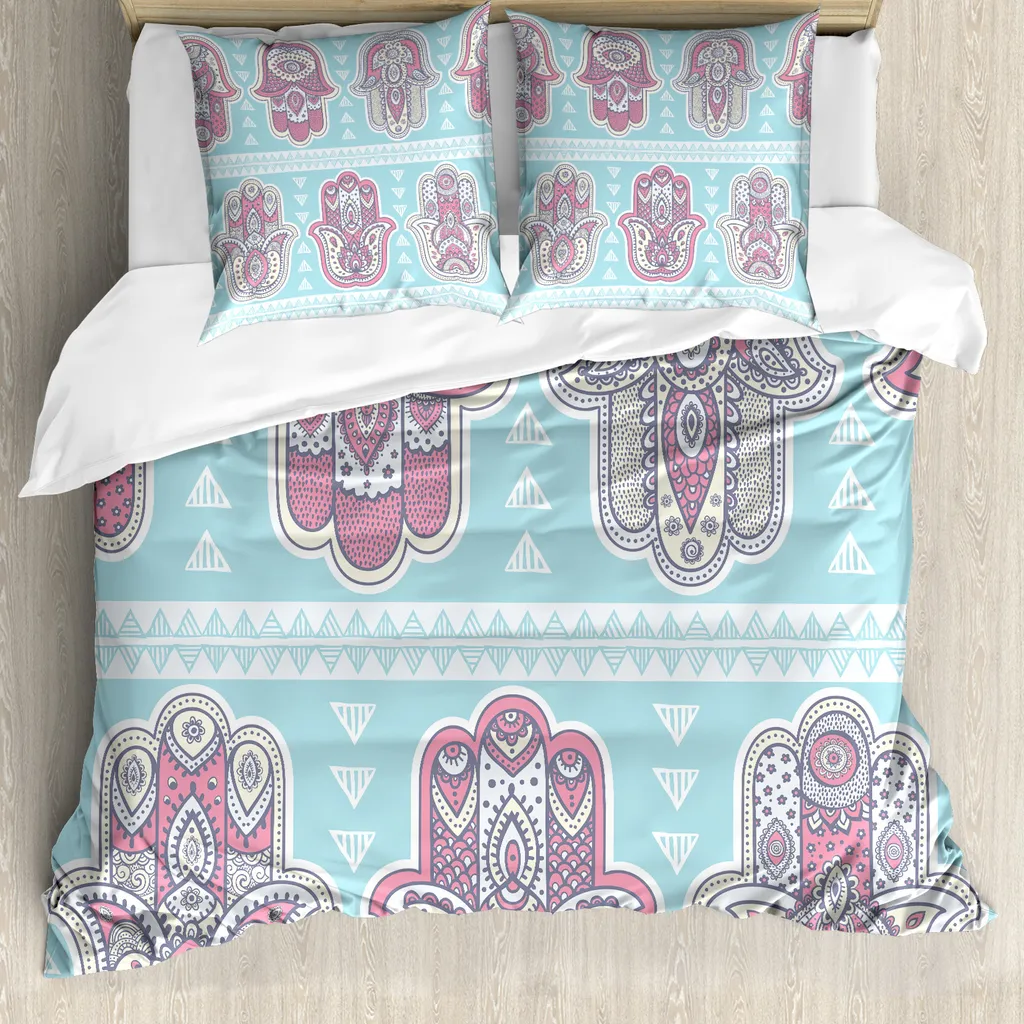 Copripiumino ABAKUHAUS Antiacaro Hamsa 155x220: Lavabile e Sicuro