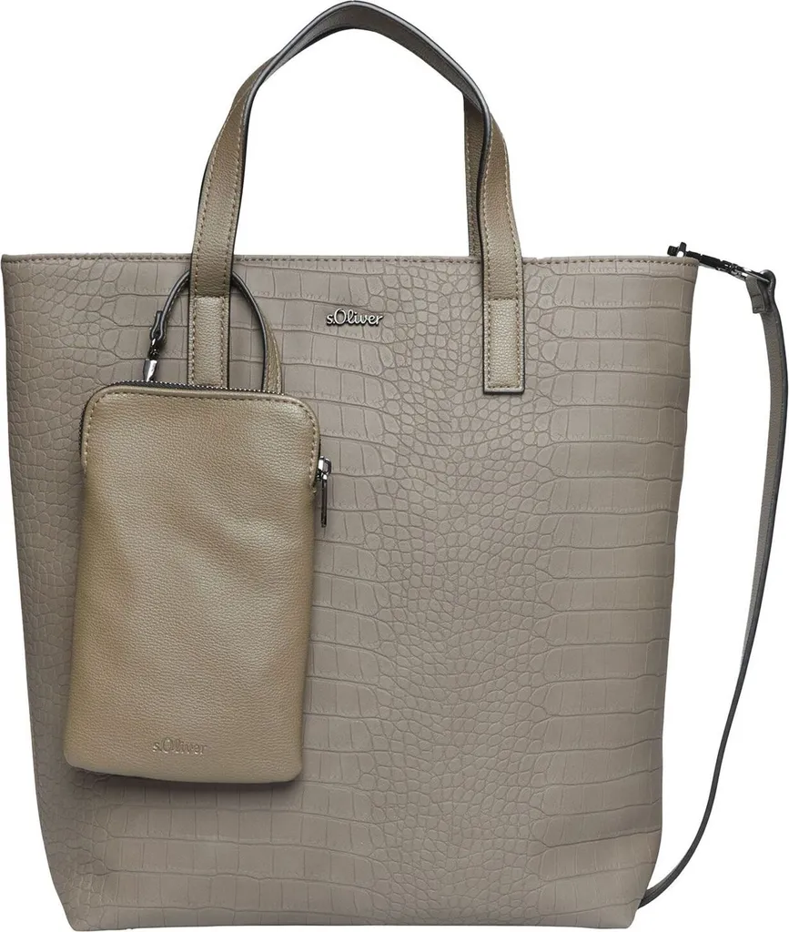 s.Oliver borsetta Shopping Bag Brown grigio talpa