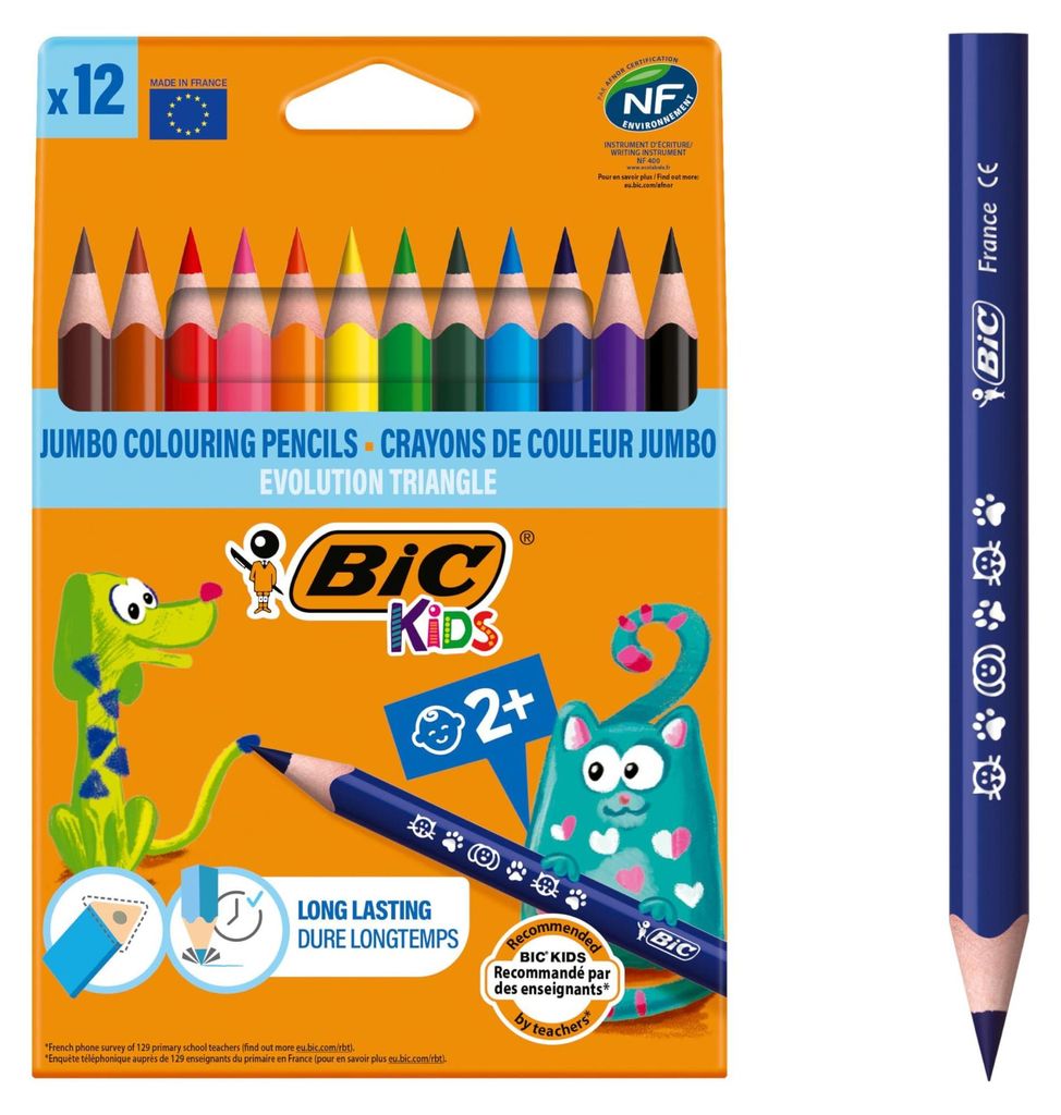 Pbs Deutschland Farbst. 12Stk Ecolut Kids Bic Bic Kids Zdjęcie produktu 