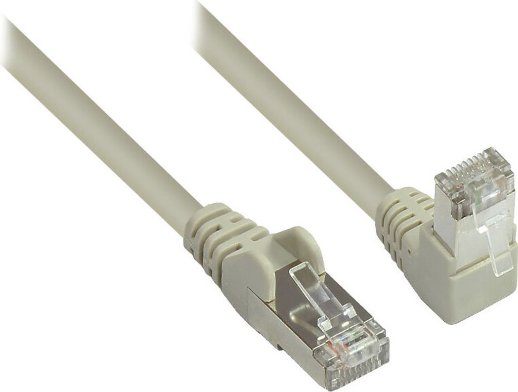 Patchkabel, Cat. 6, S/FTP, PiMF, 250MHz, einseitig 90° nach Produktbild 