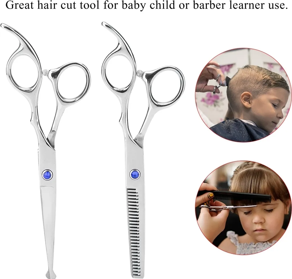 Ciseaux de coiffure pour barbier et coiffeur ensemble de 2 pièces pro