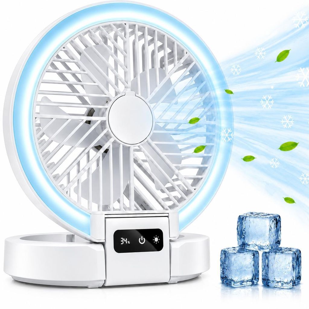 LIFETIME AIR Mini ventilátor USB, 1200 mAh batéria – stolný Obrázok produktu 