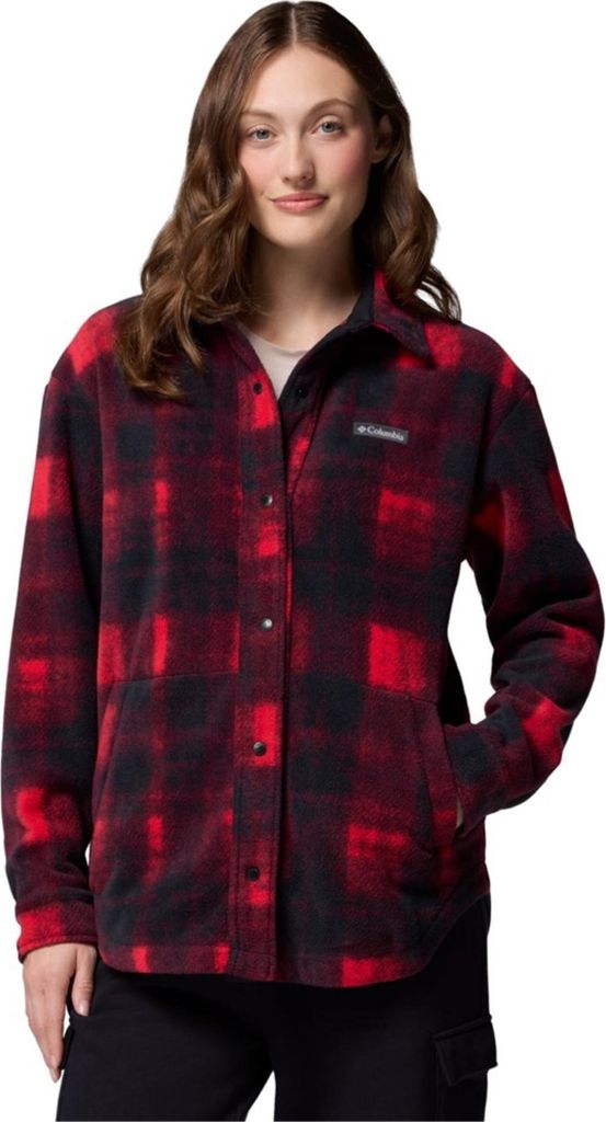 Columbia Benton II Springs Shirt Jacket Damen Fleece Jacke Rot M