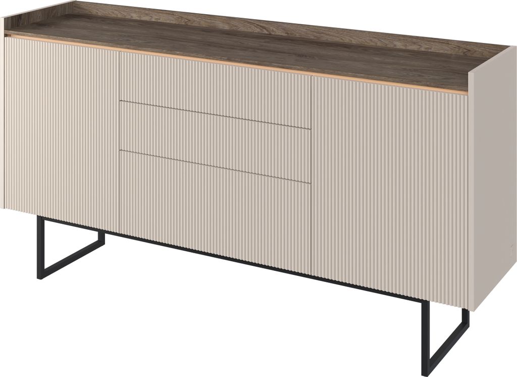 yourhouse24 Kommode LAGO LG-03 mit Beleuchtung beige
