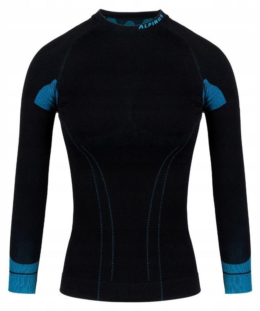 Alpinus - "Tactical" Base Layer Oberteil für Damen, Thermoaktiv PP7306 (M) (Schwarz/Blau)