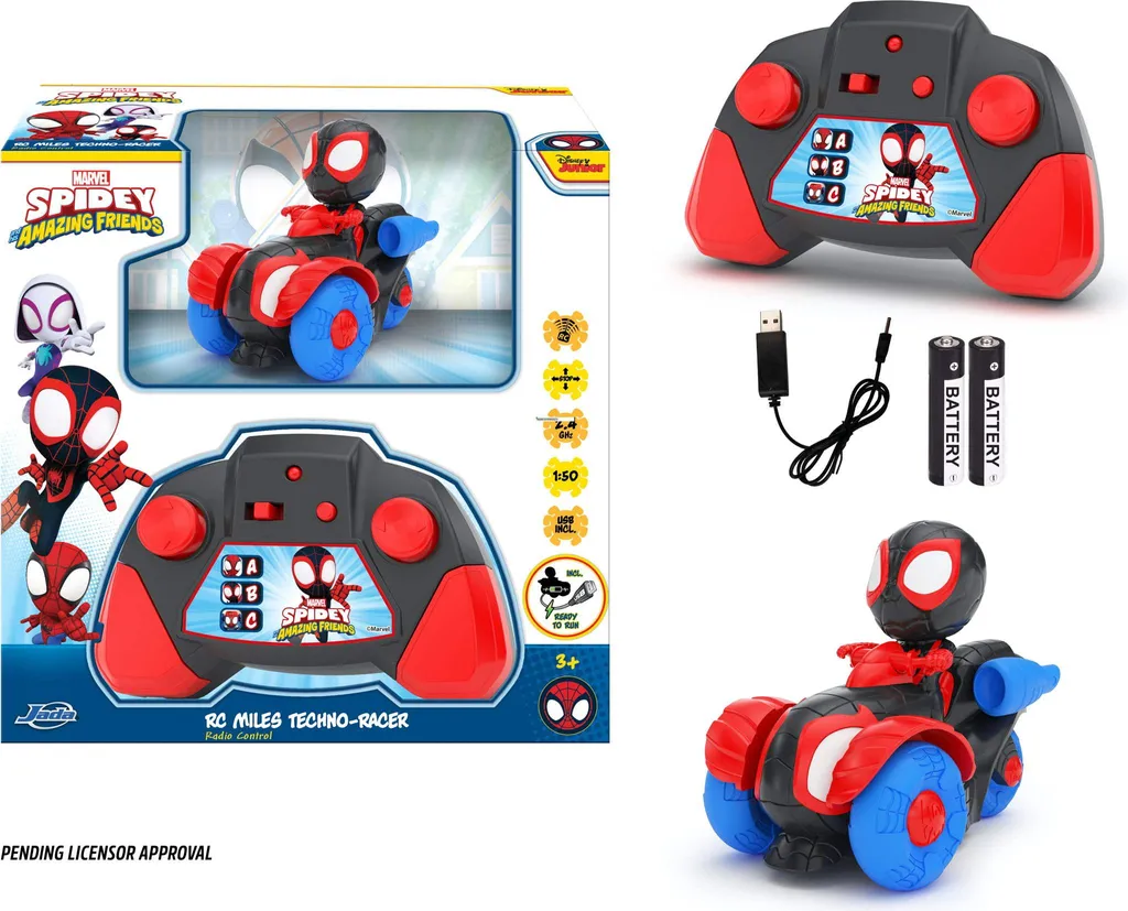 Véhicule Télécommandé Spidey Dickie Toys Voiture Radiocommandée Enfant 1:50