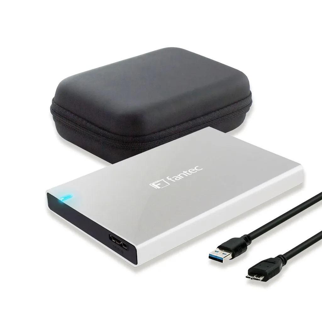 Fantec ALU-25B31 Box Esterno 2.5" USB 3.1 10Gbps Silver - Viaggia Sicuro - 2