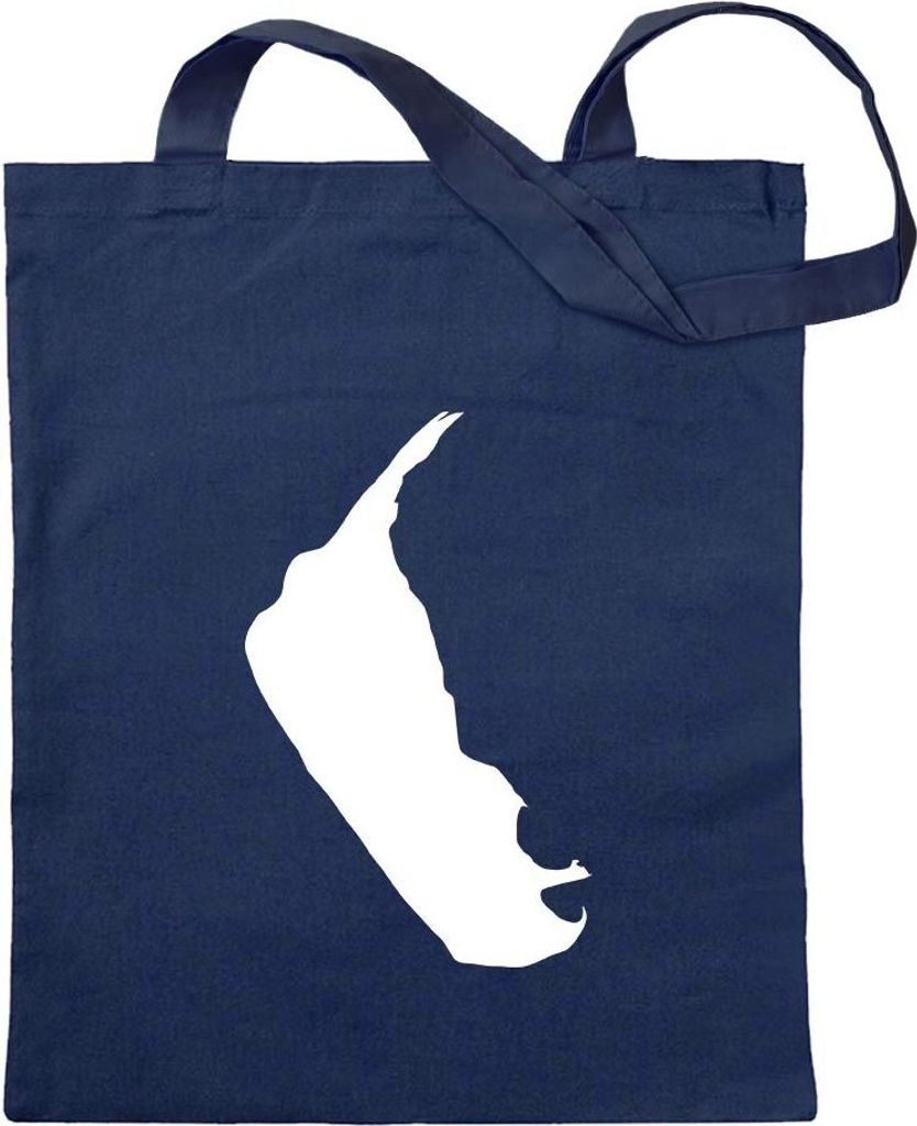 Kiwistar - Baumwolltasche - dunkelblau - Amrum - Deutschland - Insel - Tragetasche Stoffbeutel Umhängetasche langer Henkel