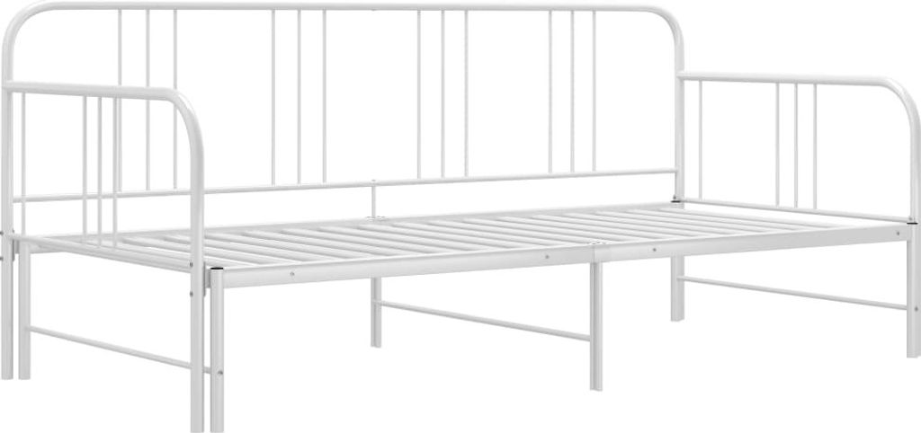 Divano letto allungabile Struttura letto in metallo bianco Immagine del prodotto 