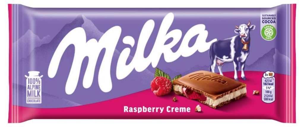 Milka Čokoláda s malinami 100 g Obrázek produktu 