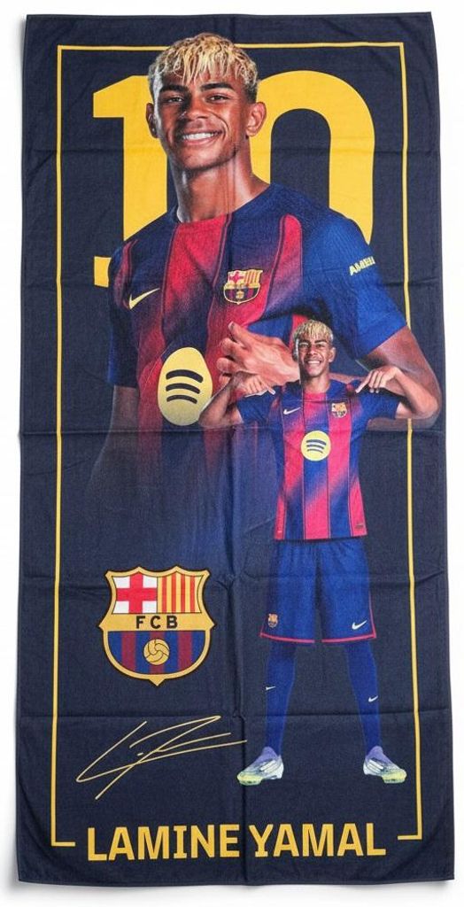 Ręcznik Lamine Yamal 10 FC BARCELONA plażowy 70 x 140 cm Zdjęcie produktu 