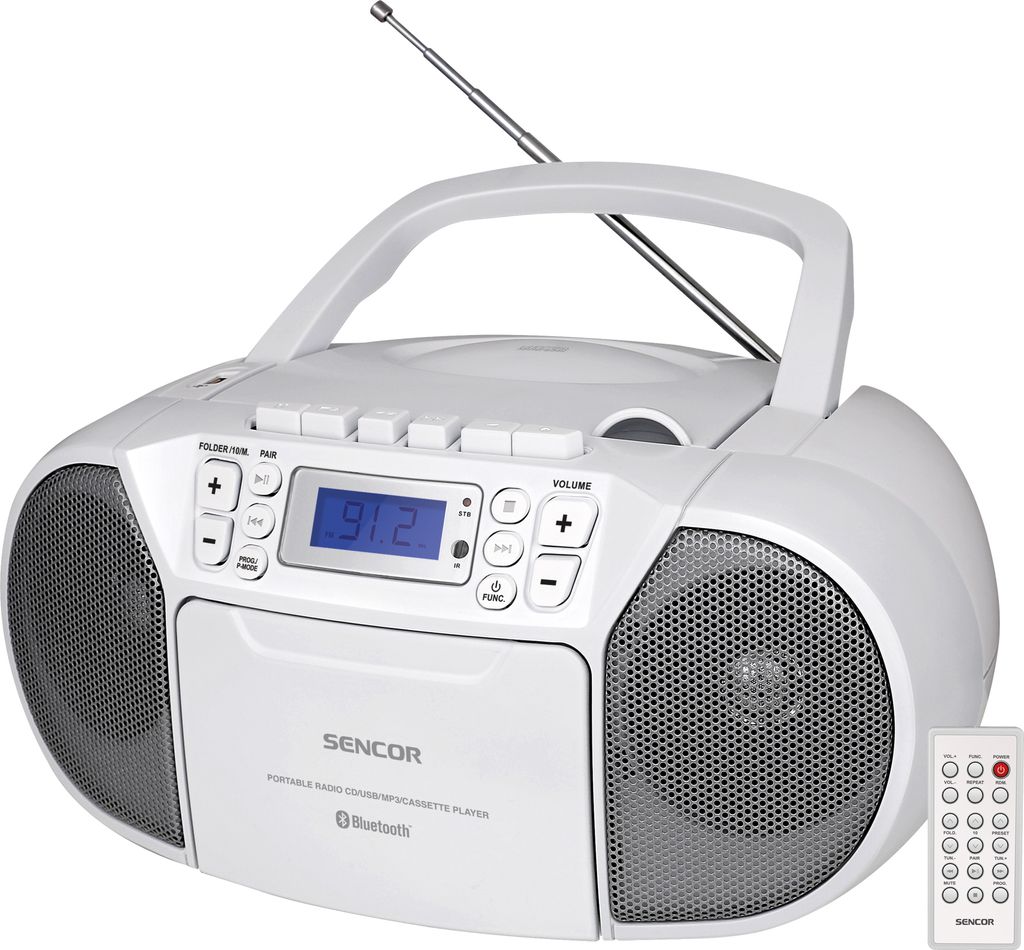 SENCOR SPT 3907 W Rádiomagnetofón s CD, BT, MP3, USB a AUX, Obrázok produktu 