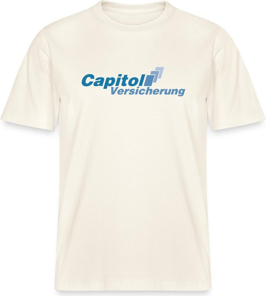 Spreadshirt Stromberg Logo Capitol Versicherung Relaxed Fit Uni T-Shirt, L, Naturweiß