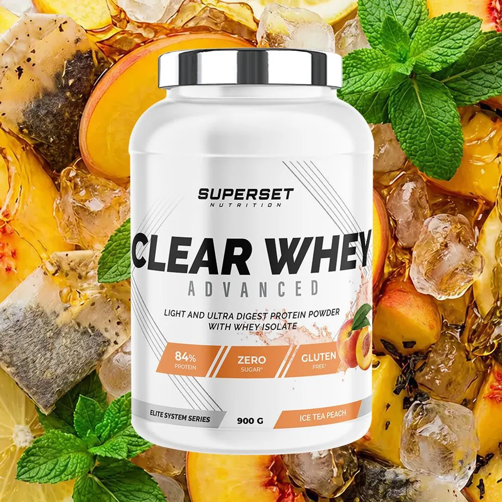 Isolat de Whey Clear Pêche 900g Boisson Isolat de Protéine Légère