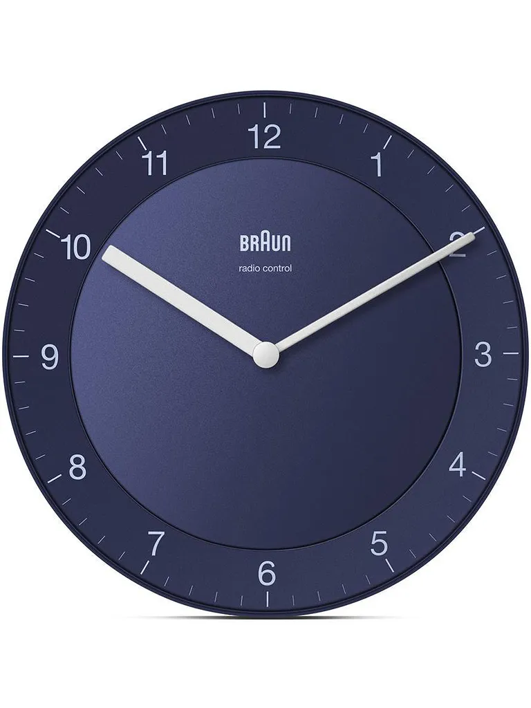 Horloge Murale Ronde Braun BC06BL-DCF Bleue pour Salon ou Bureau Calme