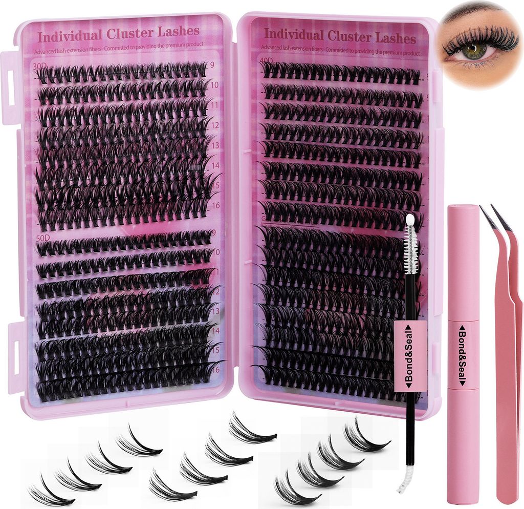 INF Falsche Wimpern-Set mit Aufbewahrungsbuch Produktbild 