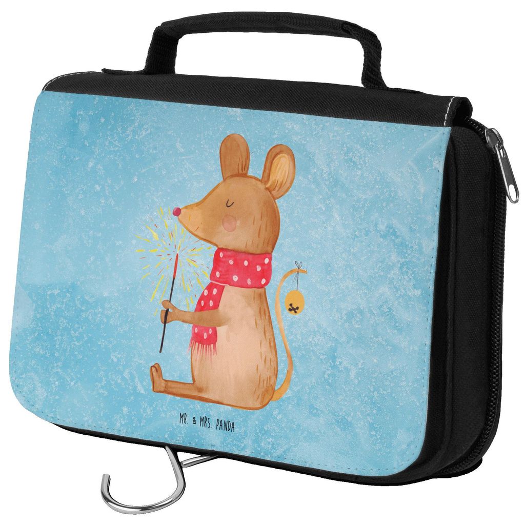 Mr. & Mrs. Panda Kulturtasche Maus Weihnachten - Eisblau - Produktbild 