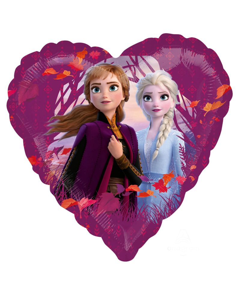 amscan® 4044901 Folienballon Frozen 2 Herz - Ø 45 cm Immagine del prodotto 