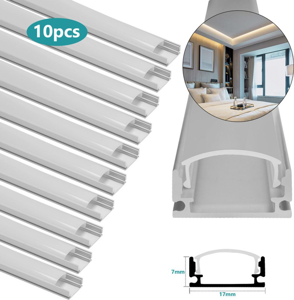 Jopassy 10x1m LED hliníkový profil LED hliníkový profil Obrázek produktu 10