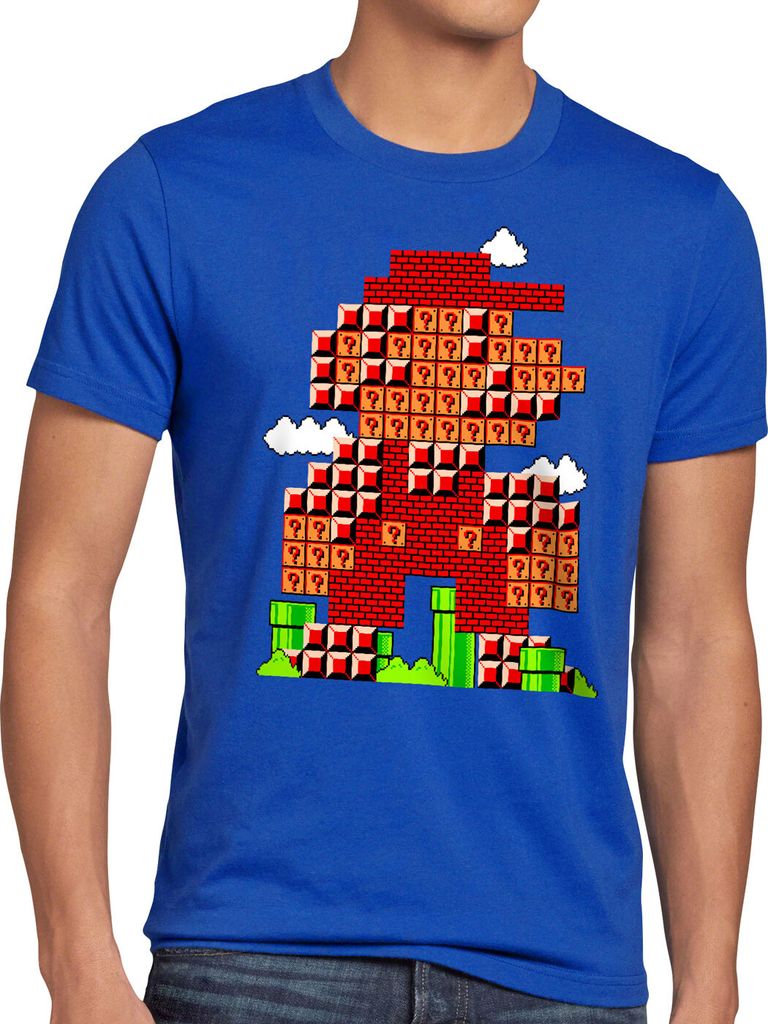 style3 Super Level Herren T-Shirt klempner 8bit japan mario