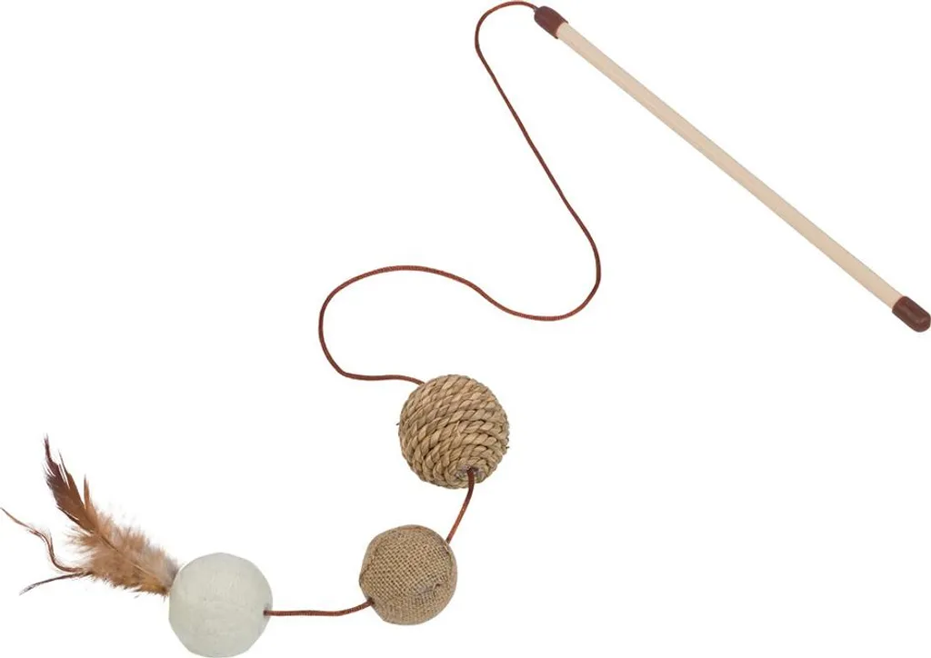 Canna da pesca con tre palline Canna 25 cm, palline 4-5 cm